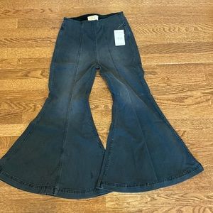 Free people bell bottom black jeans
